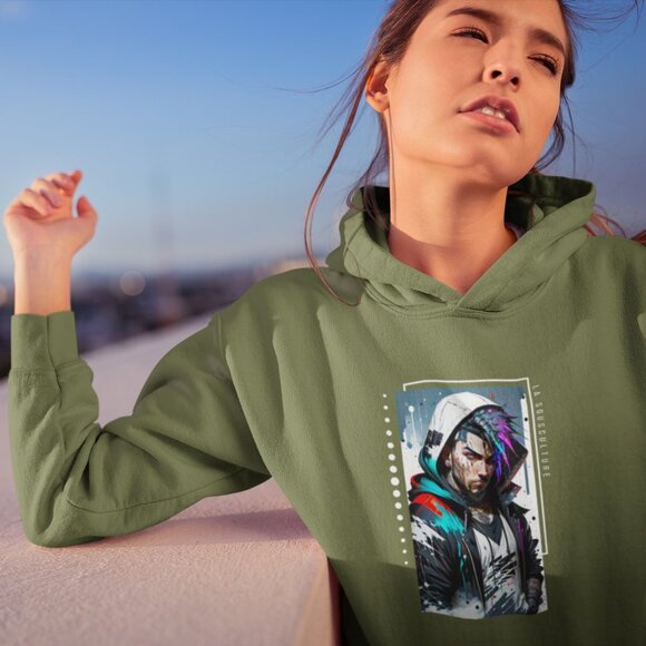 NWT - 15 Colors & Many Sizes - Skater Graffiti Style Streetwear Hoodie - Unisex - Picture 4 of 12